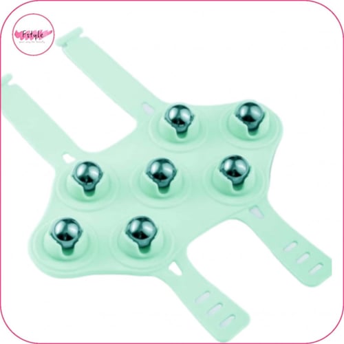 جهاز تدليك بـ 7 كرات معدنية قابلة للدوران اللون أخ...