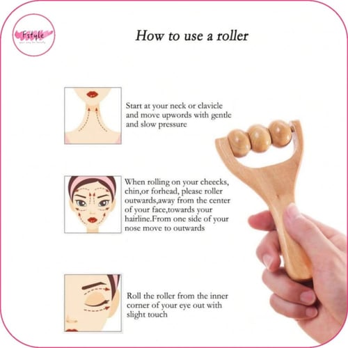 أداة التدليك من الخشب الطبيعي بحلقات قابلة للدوران...