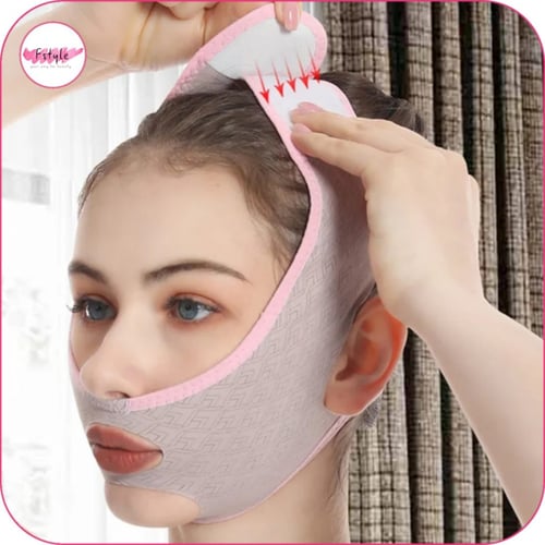 حزام الوجه وشد ترهل الذقن رمادي فاتح