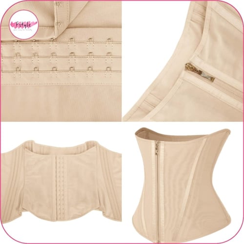 مشد خصر على شكل الساعة الرملية مع 15 عظمة فولاذية...