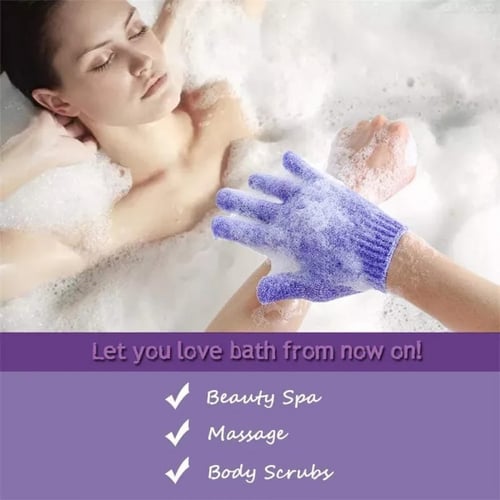 قفاز الاستحمام لتقشير الجلد الميت و تدليك الجسم قط...