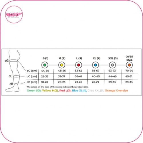 جوارب ضغط الفخذ زوج واحد