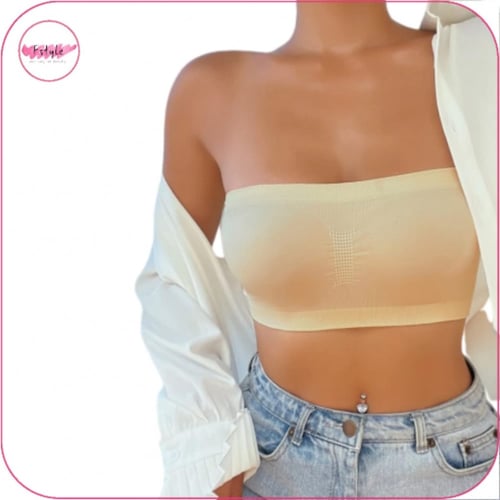 حمالة صدر ضاغطة بدون حمالات بيج