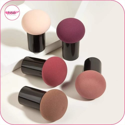 مجموعة 5 قطع اسفنجة منفوشة بشكل رأس الفطر