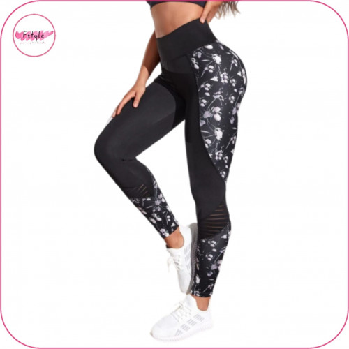 ليقنز بخصر عريض بداخل رسم الزهور