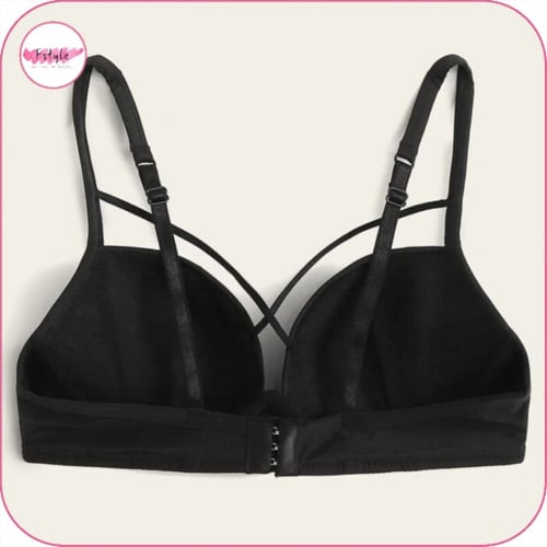 صدرية بوش اب بتصميم متقاطع اسود