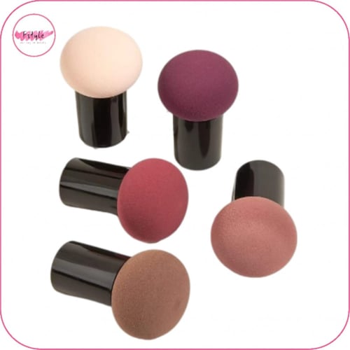 مجموعة 5 قطع اسفنجة منفوشة بشكل رأس الفطر