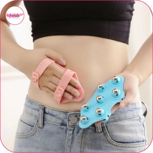 جهاز تدليك بـ 7 كرات معدنية قابلة للدوران اللون أخ...