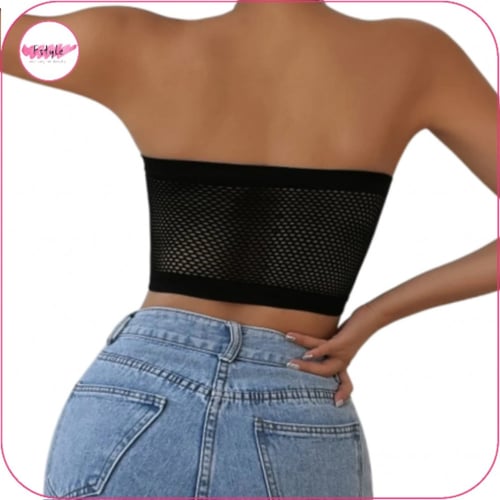 حمالة صدر ضاغطة بدون حمالات اسود