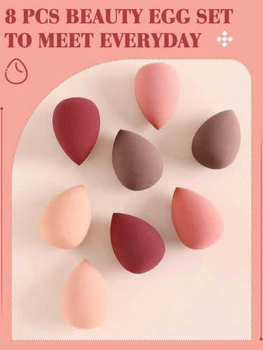 مجموعة اسفنج المكياج بيوتي بلندر مكون من 8 قطع
