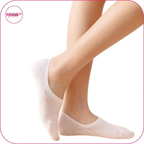 جوارب سادة ابيض مجموعة من 5 ازواج
