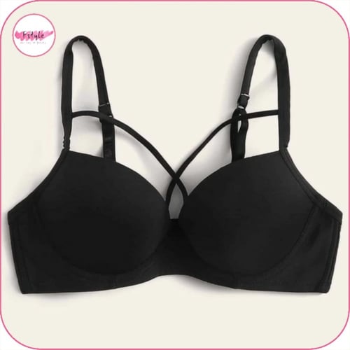 صدرية بوش اب بتصميم متقاطع اسود