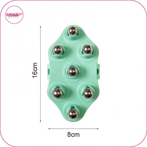جهاز تدليك بـ 7 كرات معدنية قابلة للدوران اللون أخ...