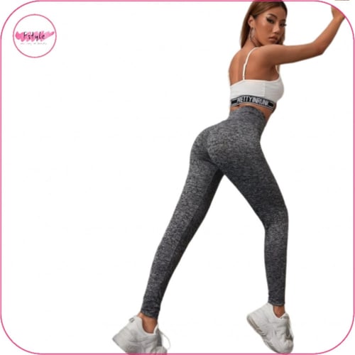 ليقنز رياضي بلون مميز وخصر عالي