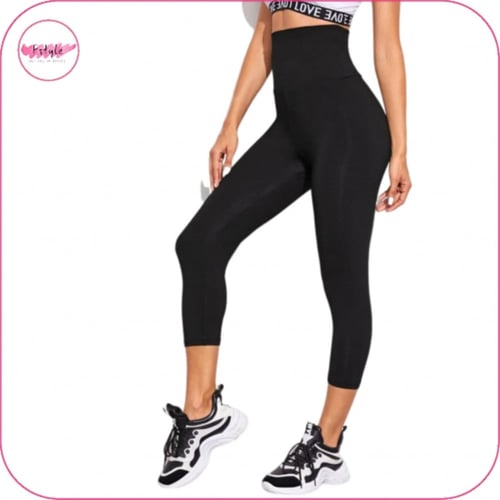 ليقنز رياضي برمودا اسود بخصر عالي