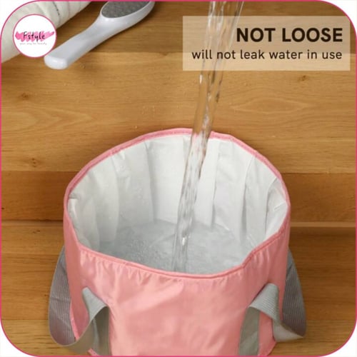 حوض قابل للطي لنقع القدمين يشمل حقيبة