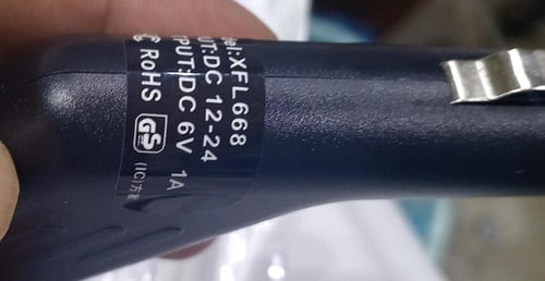 شاحن سيارة مسمار كبير عالمي 6V-1A متعدد الاغراض مت...