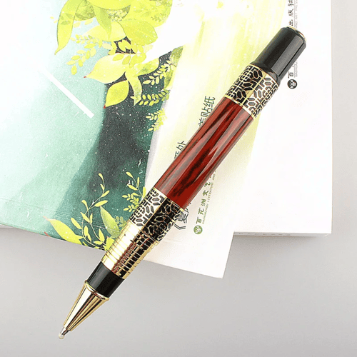 قلم توقيع حبر ازرق جاف جل معدني فاخر للمكتب والعمل...