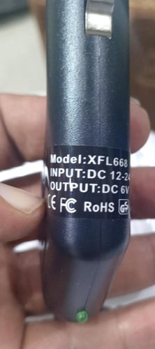 شاحن سيارة مسمار كبير عالمي 6V-1A متعدد الاغراض مت...