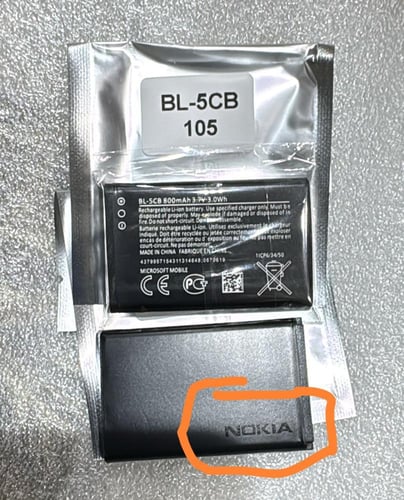 بطارية نوكيا BL-5CB الاصلية ابوكشاف 105 انتاج جديد