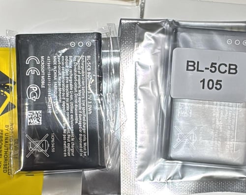 بطارية نوكيا BL-5CB الاصلية ابوكشاف 105 انتاج جديد
