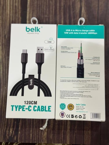 كيبل شاحن اندرويد تايب سي من belk مايكرو كايبل