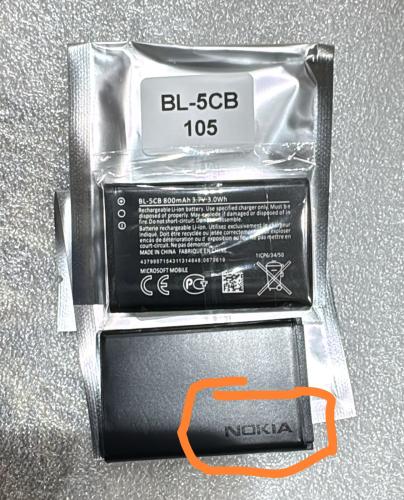 بطارية نوكيا BL-5CB الاصلية ابوكشاف 105 انتاج جديد