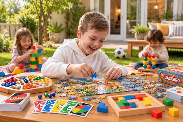 Brain Games for Boys - Jigsaws and Uno