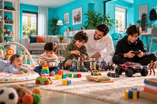 ألعاب أطفال أولاد من المهد إلى المراهقة