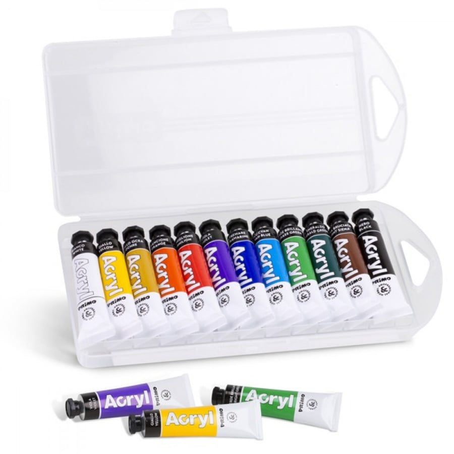 الوان أكريليك ناعم في أنبوب ألومنيوم ، 12 لون 7.5ml