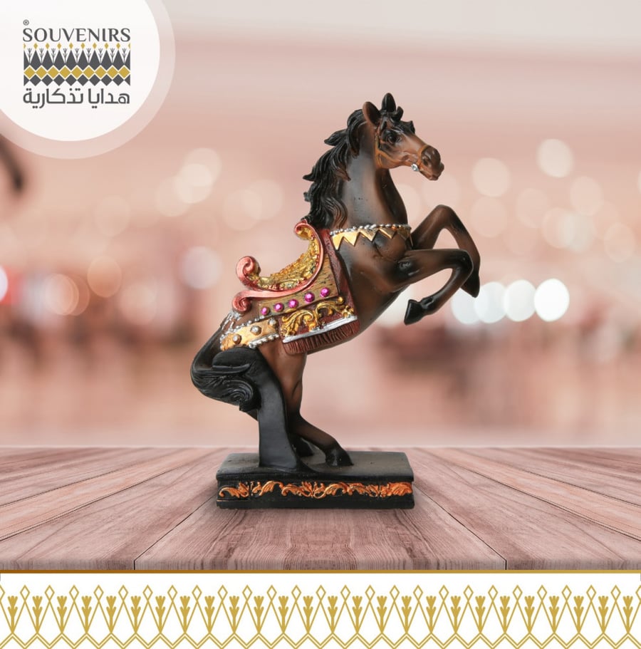 خيل عربي اصيل - مجسم حصان - مجسم خيل وسط- هدايا تذكارية