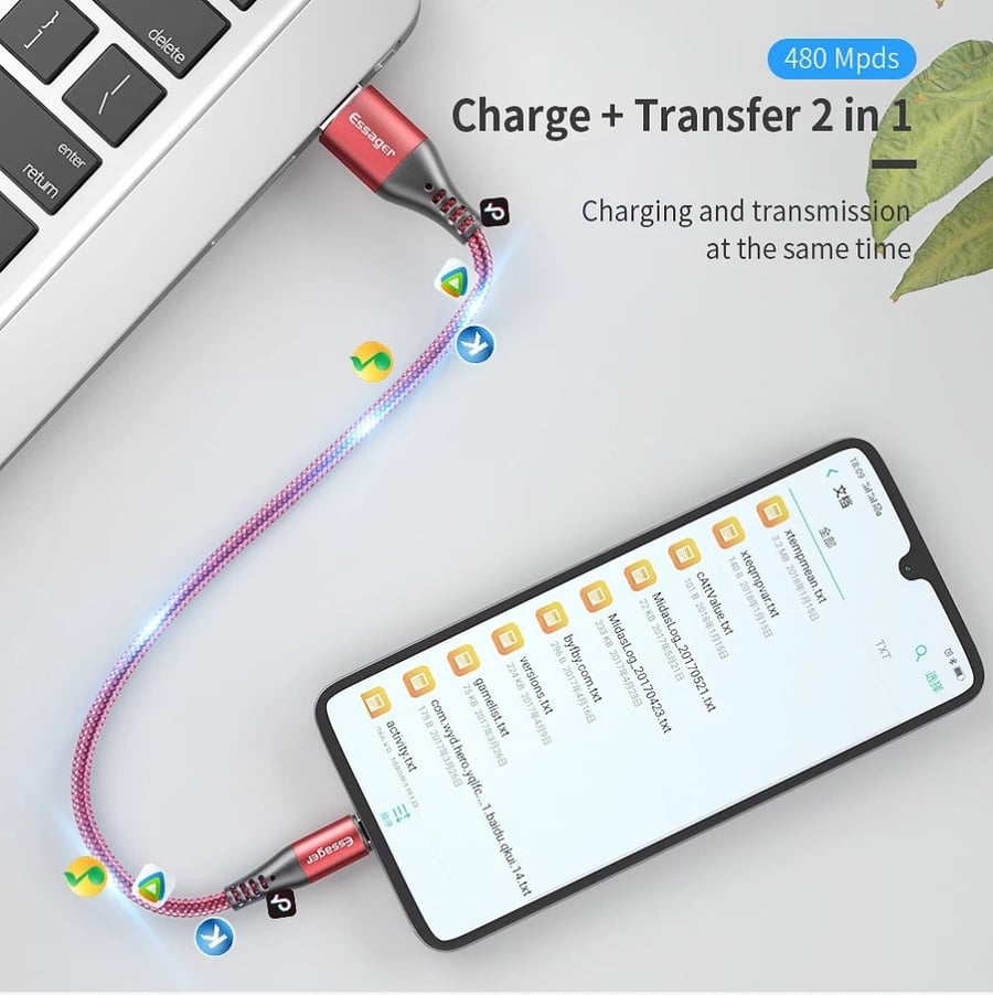 Type-C charging cable supports fast charging | length 1.2m