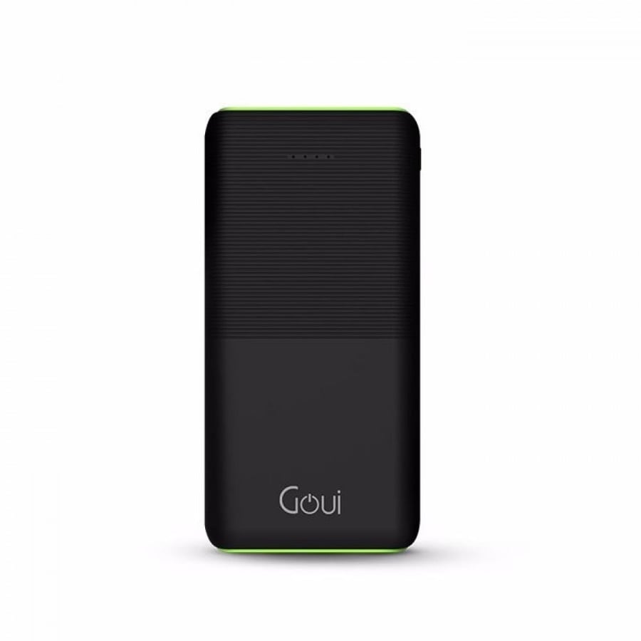بطارية متنقلة برايم 20 من قوي GOUI بسعة 20000 ملي أمبير تصميم 3 منافذ مع تقنية الباور ديليفري وكوالكم- اللون أسود