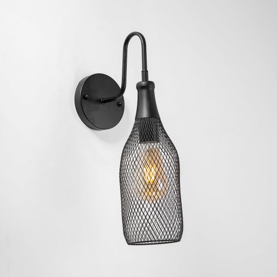 Classic Black Mesh Indoor Wall Light
