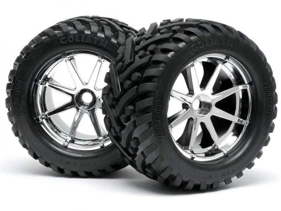 4727 - MOUNTED GOLIATH TIRE 178x97mm on BLAST WHEEL CHROME