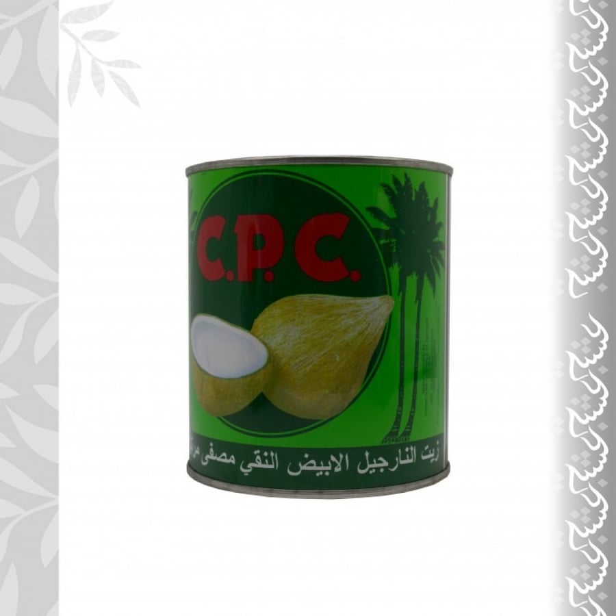 علبة زيت النارجيل الأبيض جوز الهند 680 مل