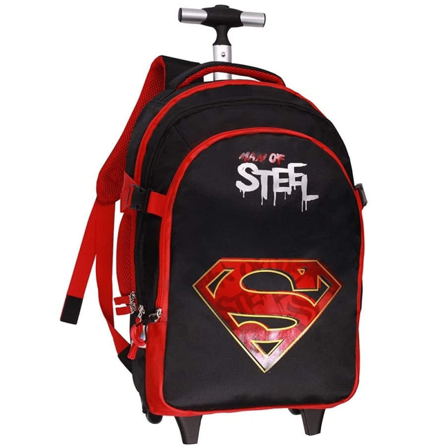 Trolley Bag 18.5 Inch Black With Pencil Case - Superman