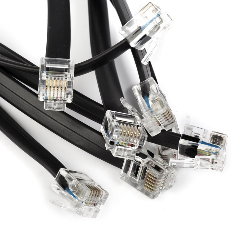 6P6C RJ25 cable-35cm(4-Pack)