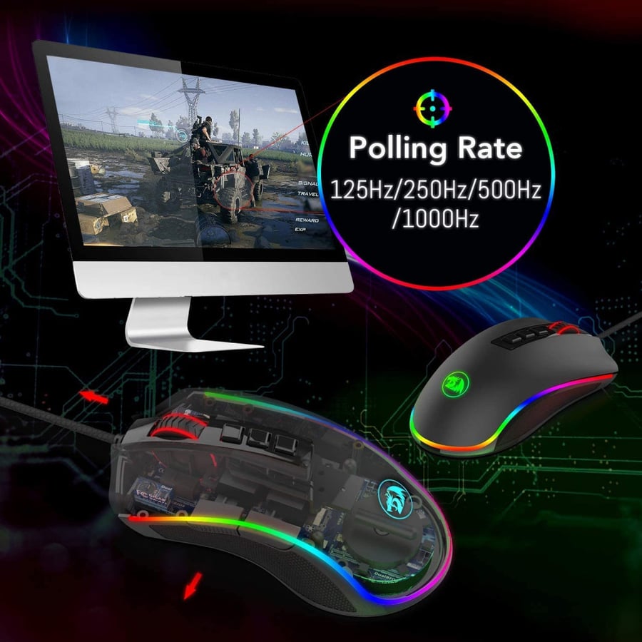 ماوس Redragon M711 Cobra Gaming – أداء متميز وتصميم أنيق