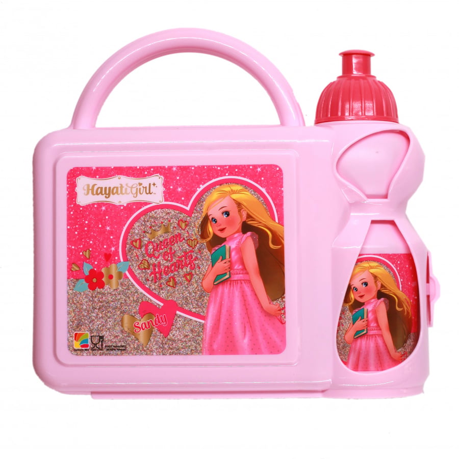 حياتي جيرل- طقم علبة غداء و زمزمية - Hayati Girl Lunch Box Set