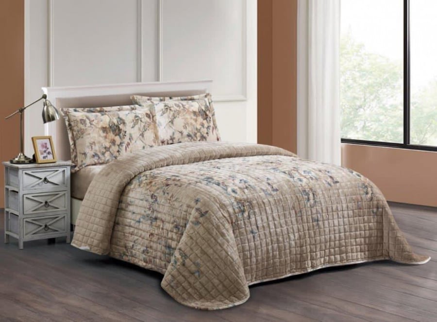Winter compressed velvet bedspread, Nefronas, 3 pieces