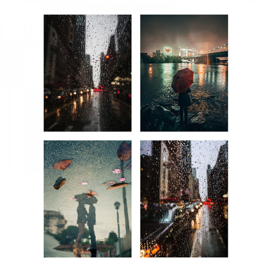 لوحة فنية جدارية لديكور المنزل مطبوعة على لوح مقوى خفيف الوزن بدون إطار مقاس 40 × 30 سم 4 قطع