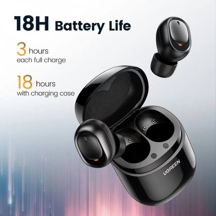 يوجرين | سماعة بلوتوث اسود UGREEN | Bluetooth Earphone TWS v5.0