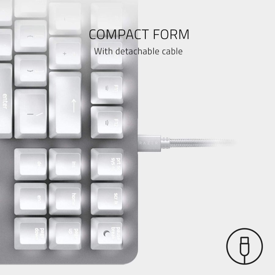 Razer Blackwidow Lite Mercury Silent Mechanical Gaming Keyboard