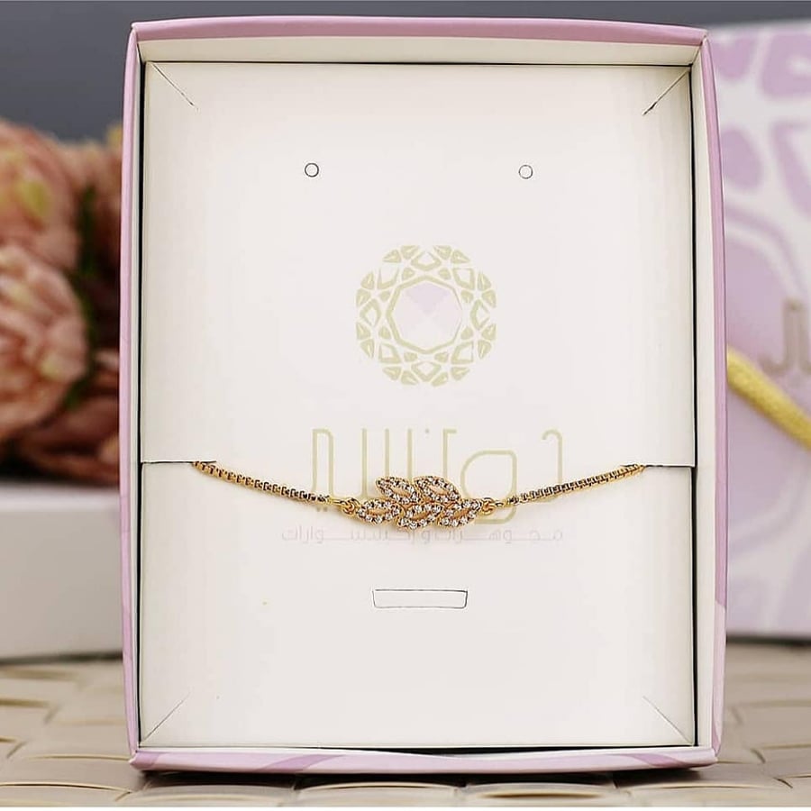 اسوارة زركون مطلية ذهبي