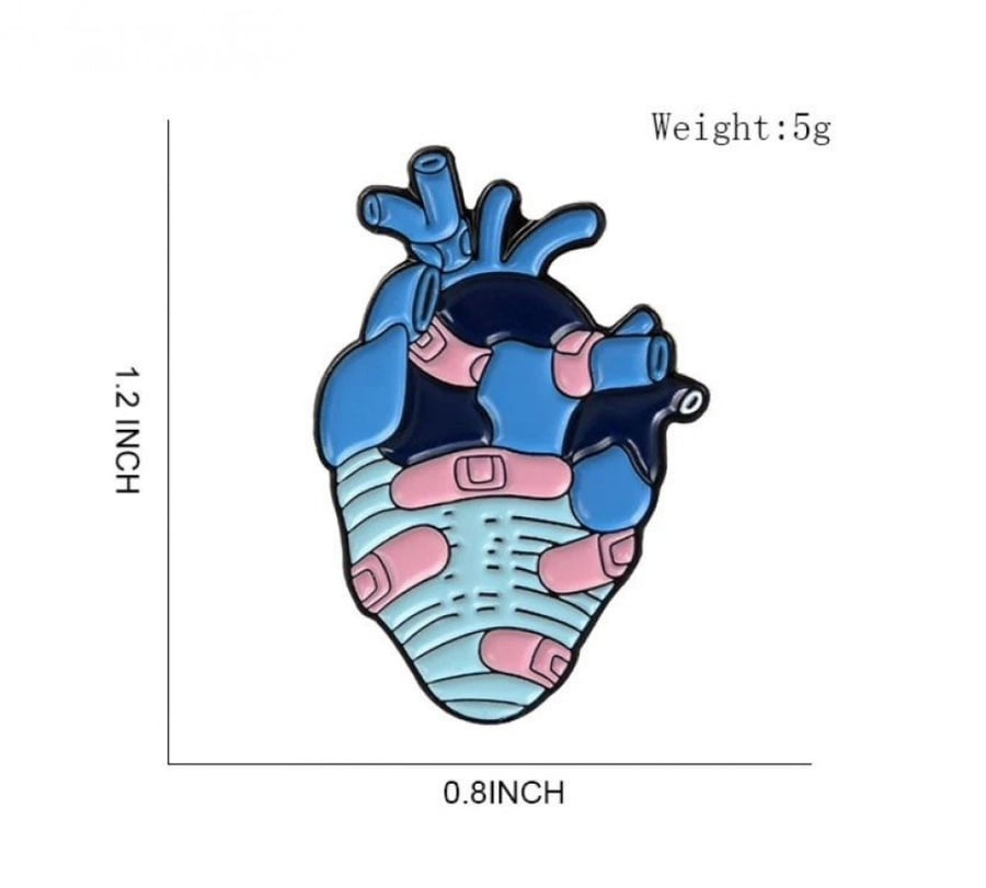 Plaster-Heart Pin