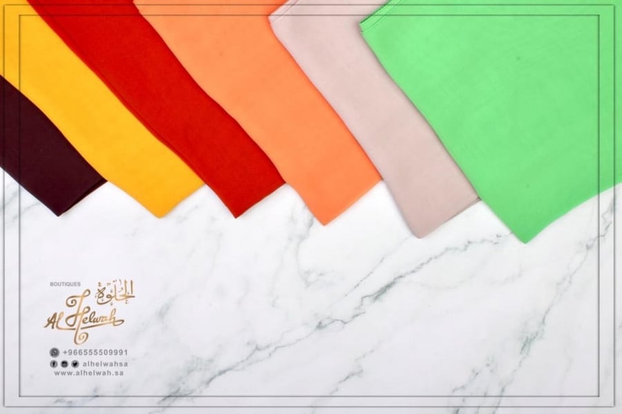 شيل - حجابات قماش ملكة ياباني سادة