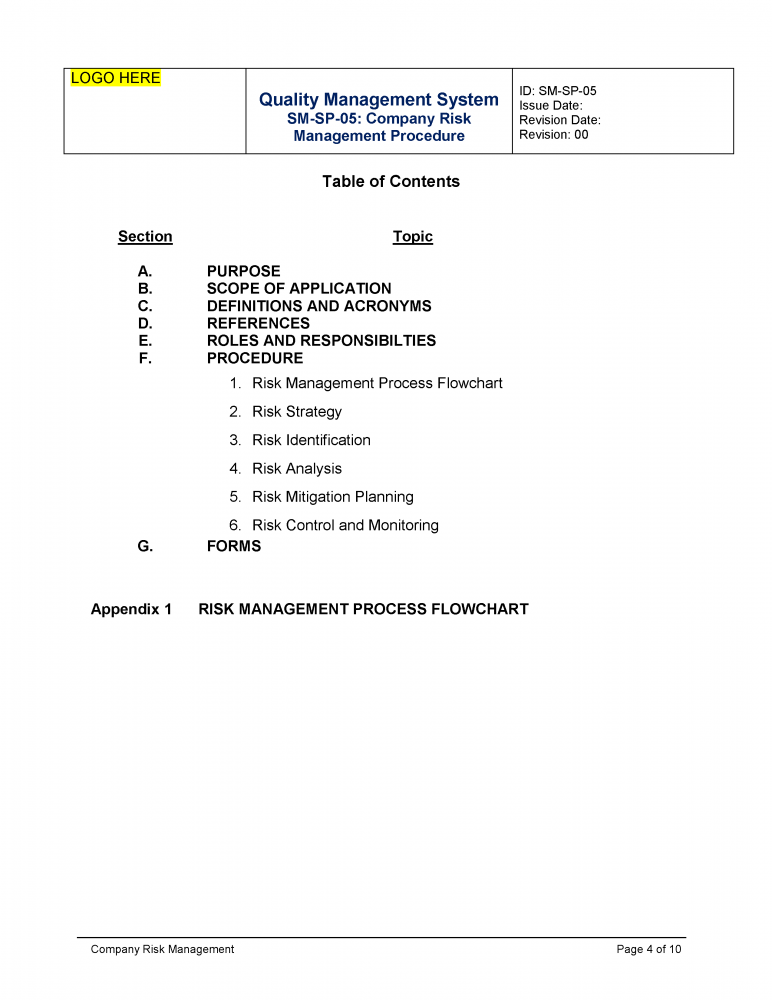 Company Risk Management