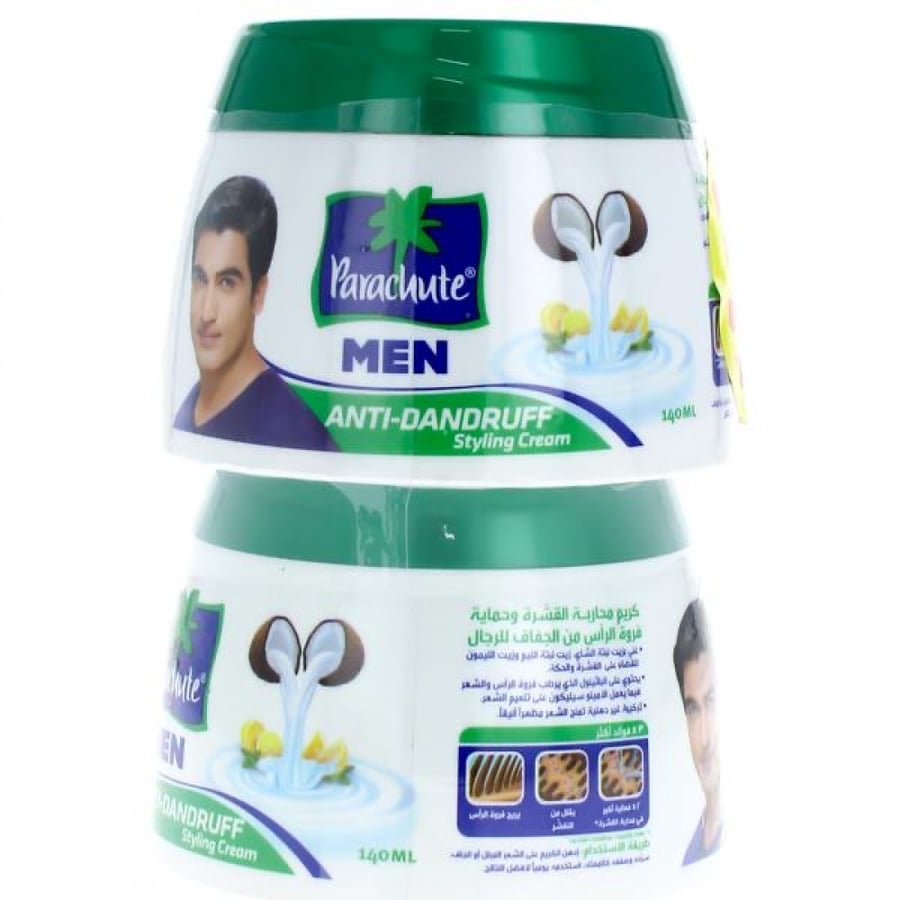 كريم الشعر باراشوت للرجل ضد القشرة 140 مل× 2 مع 30% خصم