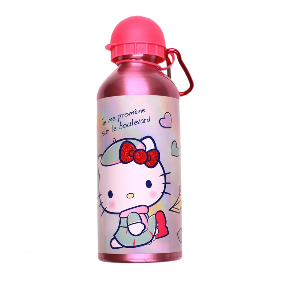 هيلوكيتي- زمزمية الومنيوم 600 مل - Hello Kitty Aluminium Water Bottle 600 ml